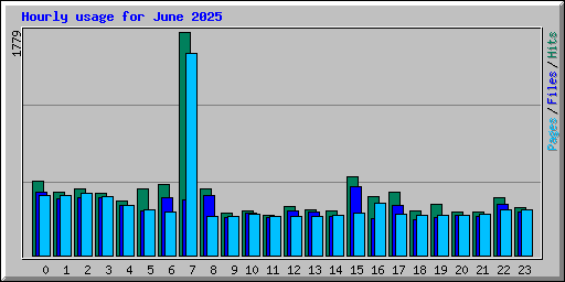 Hourly usage for June 2025