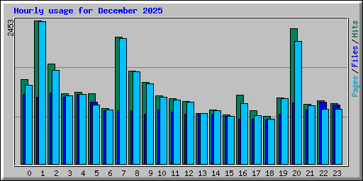 Hourly usage for December 2025